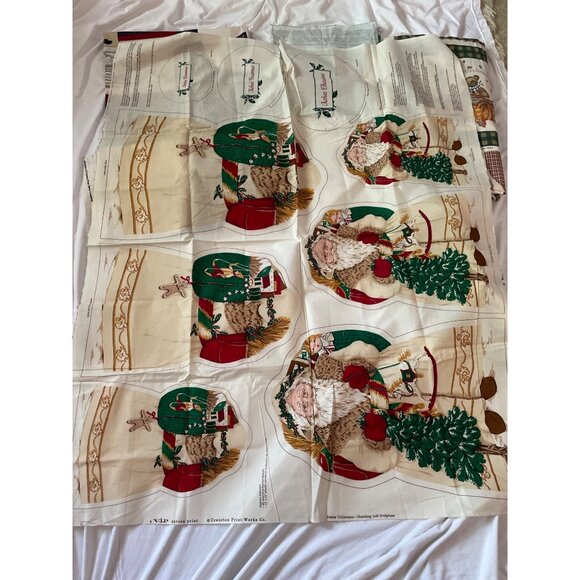 Vintage Christmas & Holiday Fabric Panels For Crafts & Sewing Projects - Picture 4 of 9